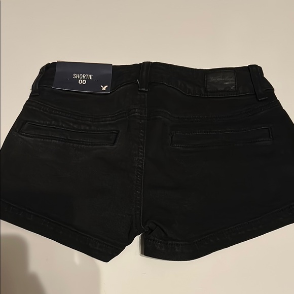 American Eagle Outfitters Black Jean Shorts with zipper detail - Picture 5 of 11
